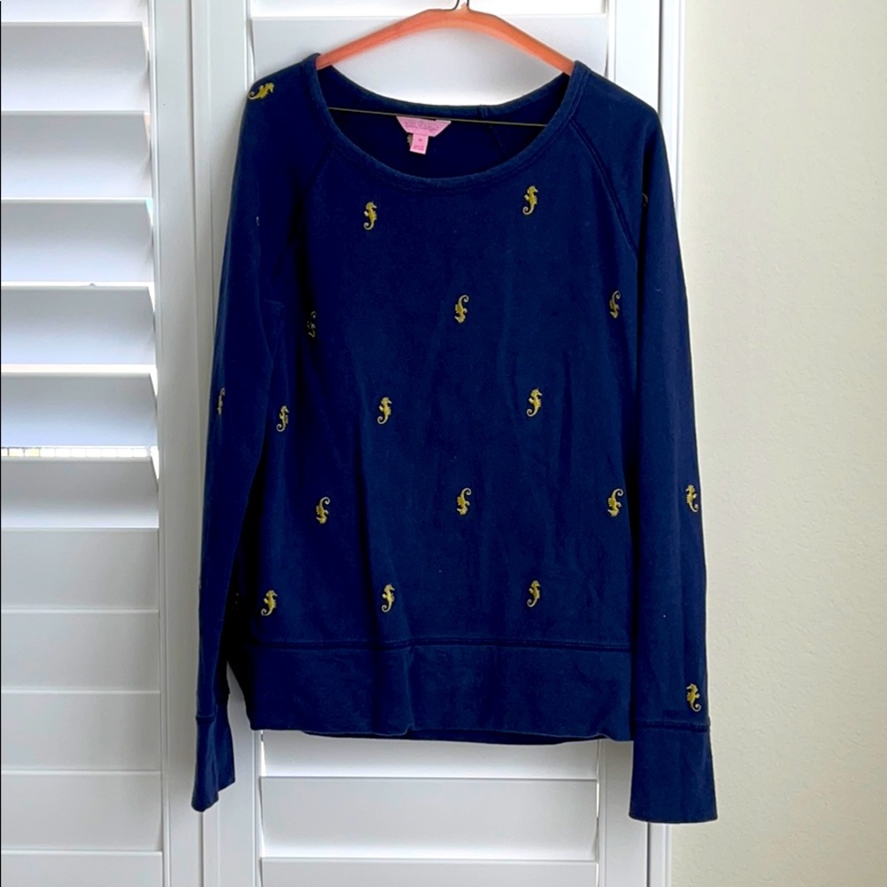 Lilly Pulitzer Seahorse Sweatshirt Size Medium